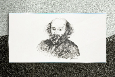 Portrait of a man in a classic style Glass Wall Art