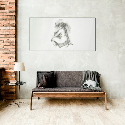 Nudes in the Shadows Glass Wall Art