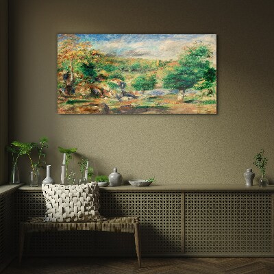 Summer Landscape Glass Wall Art