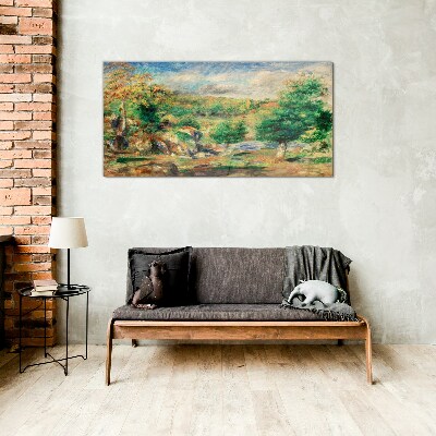 Summer Landscape Glass Wall Art