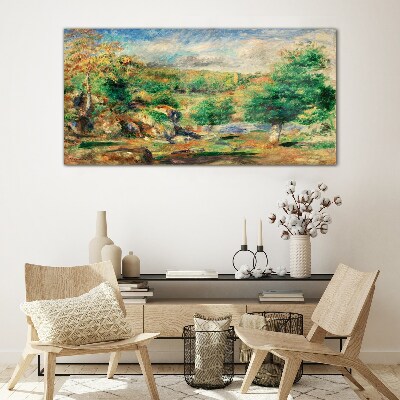 Summer Landscape Glass Wall Art