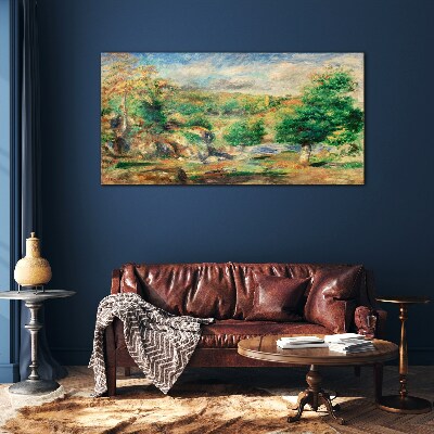 Summer Landscape Glass Wall Art