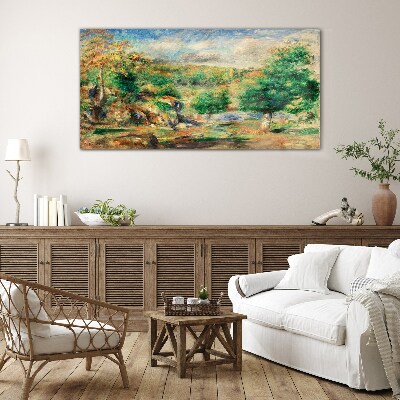 Summer Landscape Glass Wall Art