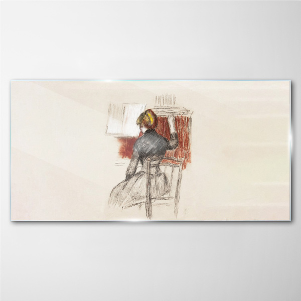 Music in silence Glass Wall Art