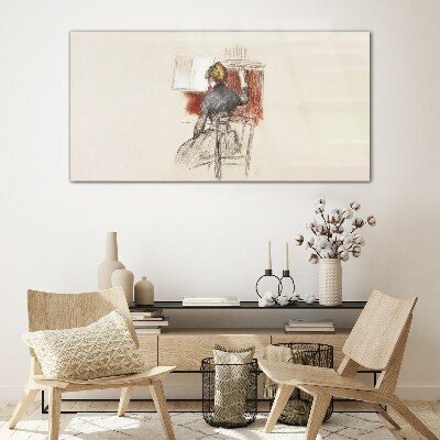 Music in silence Glass Wall Art