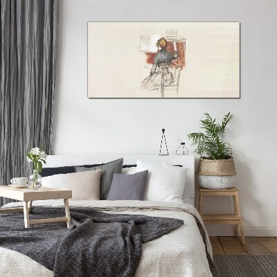Music in silence Glass Wall Art