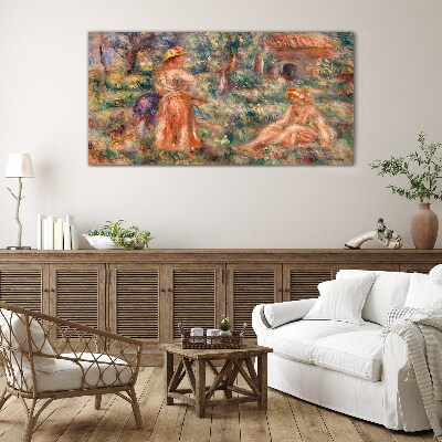 Summer Afternoon in the Garden Glass Wall Art