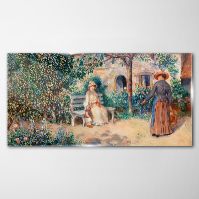 Summer Afternoon in the Garden Glass Wall Art