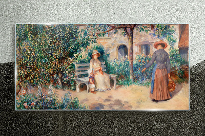 Summer Afternoon in the Garden Glass Wall Art