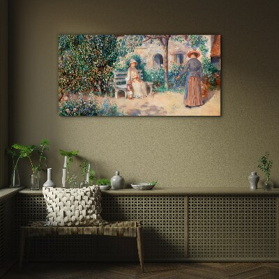 Summer Afternoon in the Garden Glass Wall Art