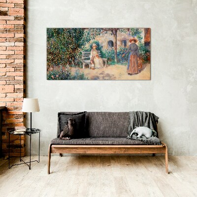 Summer Afternoon in the Garden Glass Wall Art