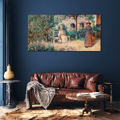 Summer Afternoon in the Garden Glass Wall Art