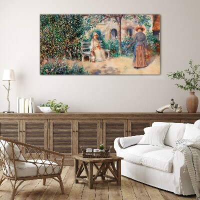 Summer Afternoon in the Garden Glass Wall Art