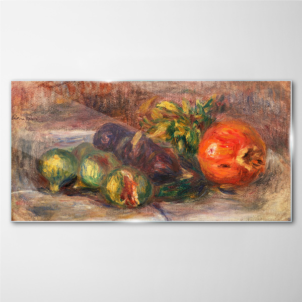 Still life with fruit Glass Wall Art