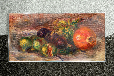 Still life with fruit Glass Wall Art