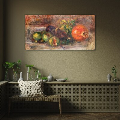 Still life with fruit Glass Wall Art