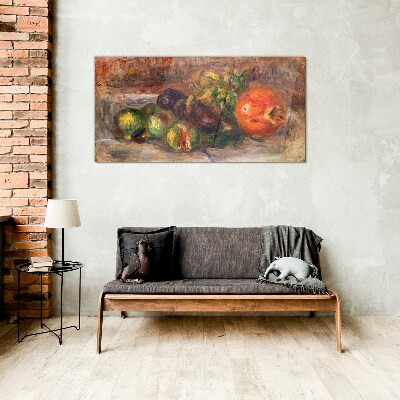 Still life with fruit Glass Wall Art