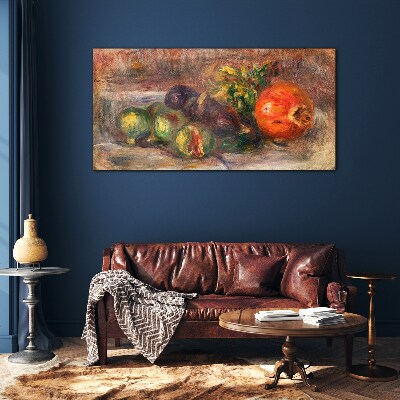 Still life with fruit Glass Wall Art