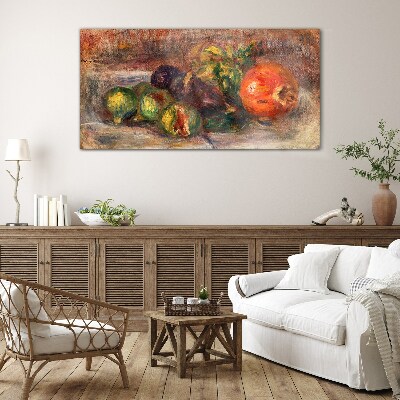 Still life with fruit Glass Wall Art