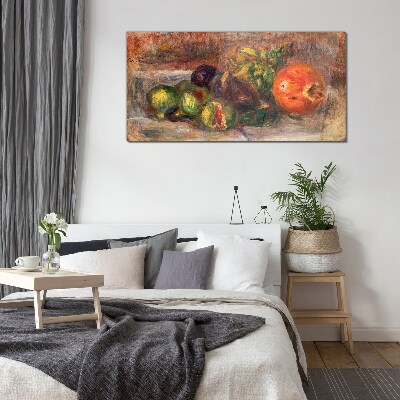 Still life with fruit Glass Wall Art