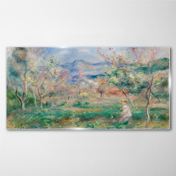 Spring landscape Glass Wall Art