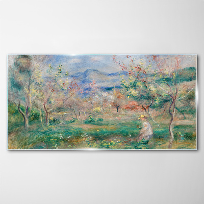 Spring landscape Glass Wall Art