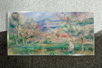 Spring landscape Glass Wall Art