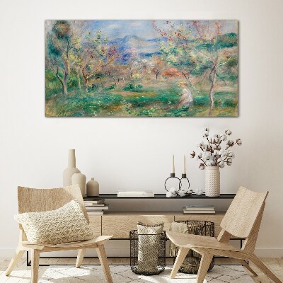 Spring landscape Glass Wall Art