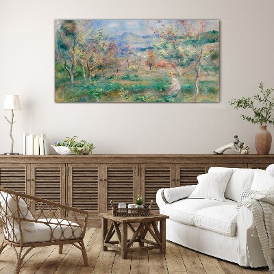 Spring landscape Glass Wall Art