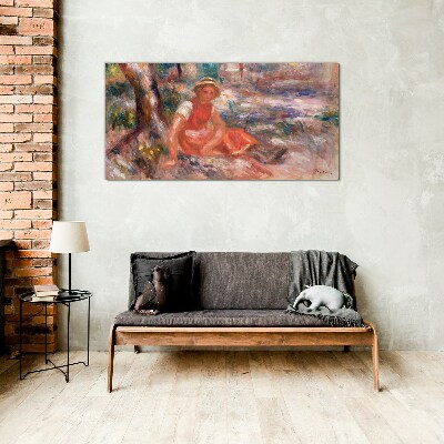 Summer Moment in the Park Glass Wall Art