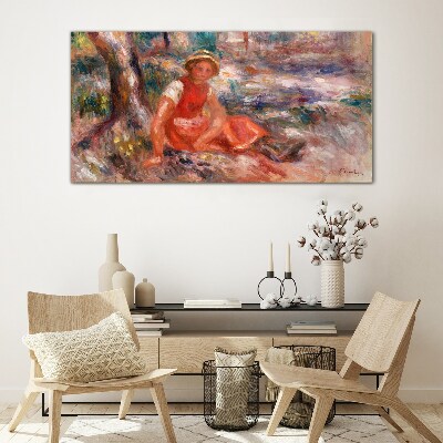Summer Moment in the Park Glass Wall Art