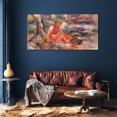 Summer Moment in the Park Glass Wall Art