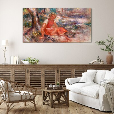 Summer Moment in the Park Glass Wall Art