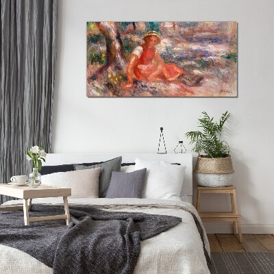 Summer Moment in the Park Glass Wall Art