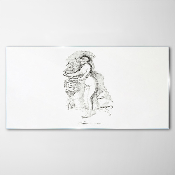 Figure in motion Glass Wall Art