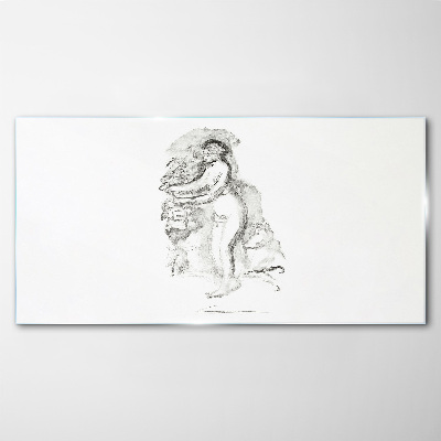 Figure in motion Glass Wall Art