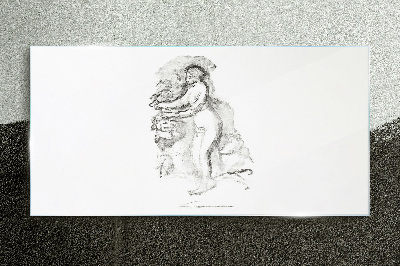 Figure in motion Glass Wall Art