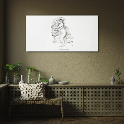 Figure in motion Glass Wall Art