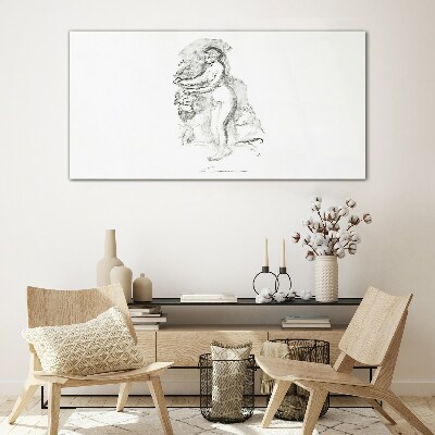 Figure in motion Glass Wall Art