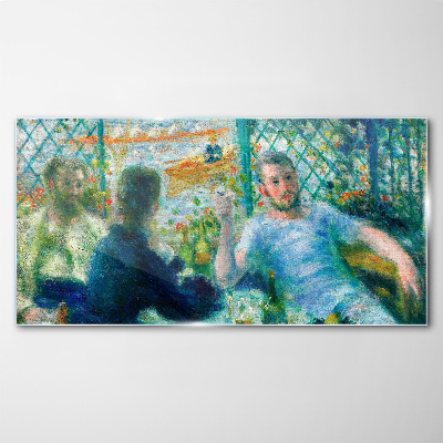 Meeting at the window Glass Wall Art
