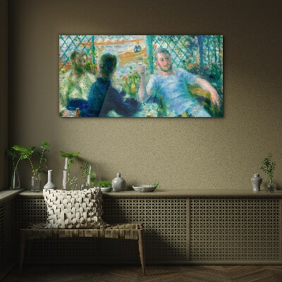 Meeting at the window Glass Wall Art