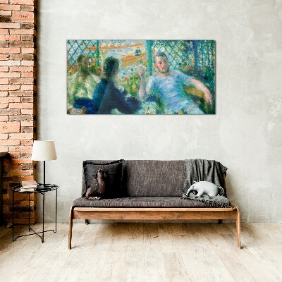 Meeting at the window Glass Wall Art