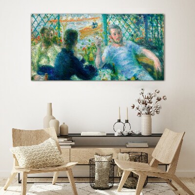 Meeting at the window Glass Wall Art
