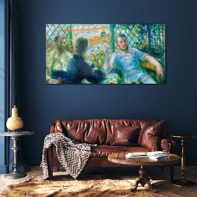 Meeting at the window Glass Wall Art
