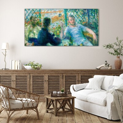 Meeting at the window Glass Wall Art