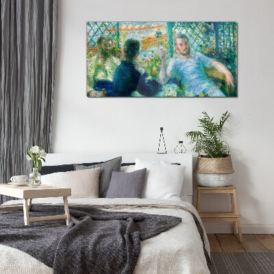 Meeting at the window Glass Wall Art