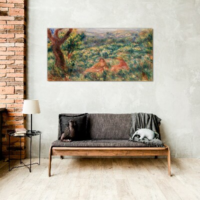 Summer Afternoon in the Garden Glass Wall Art