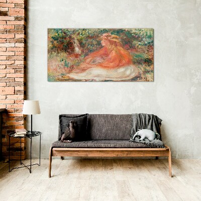 Soaking in the summer sun Glass Wall Art