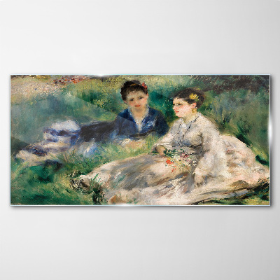 A walk in the green Glass Wall Art