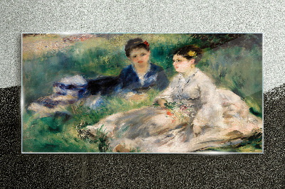 A walk in the green Glass Wall Art